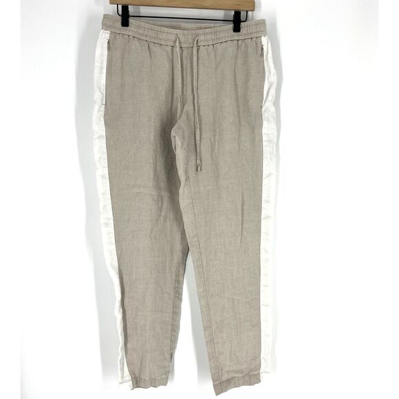 Tommy Bahama Pants Size Small Womens Khaki High Rise Linen Easy Natural Beach - Picture 1 of 8